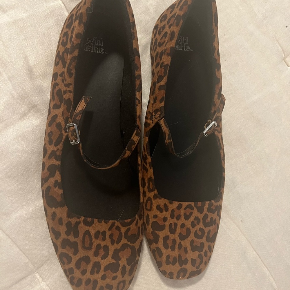 Wild Fable Animal Print Mary Jane Flats